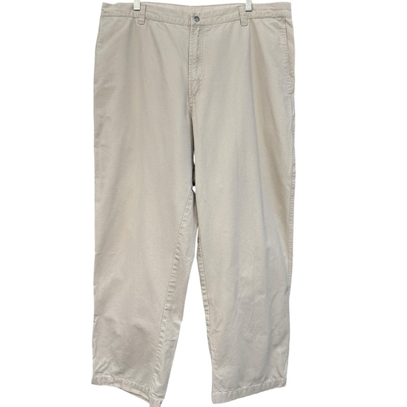 Columbia 40x30 Khaki Cotton Pants Conceal Carry Zip Pocket - Picture 1 of 7